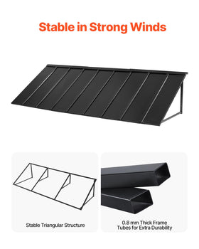 VEVOR sloped drainage design keeps rainwater away from entryways.