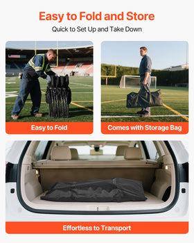 VEVOR bench with carrying bag ready for outdoor events