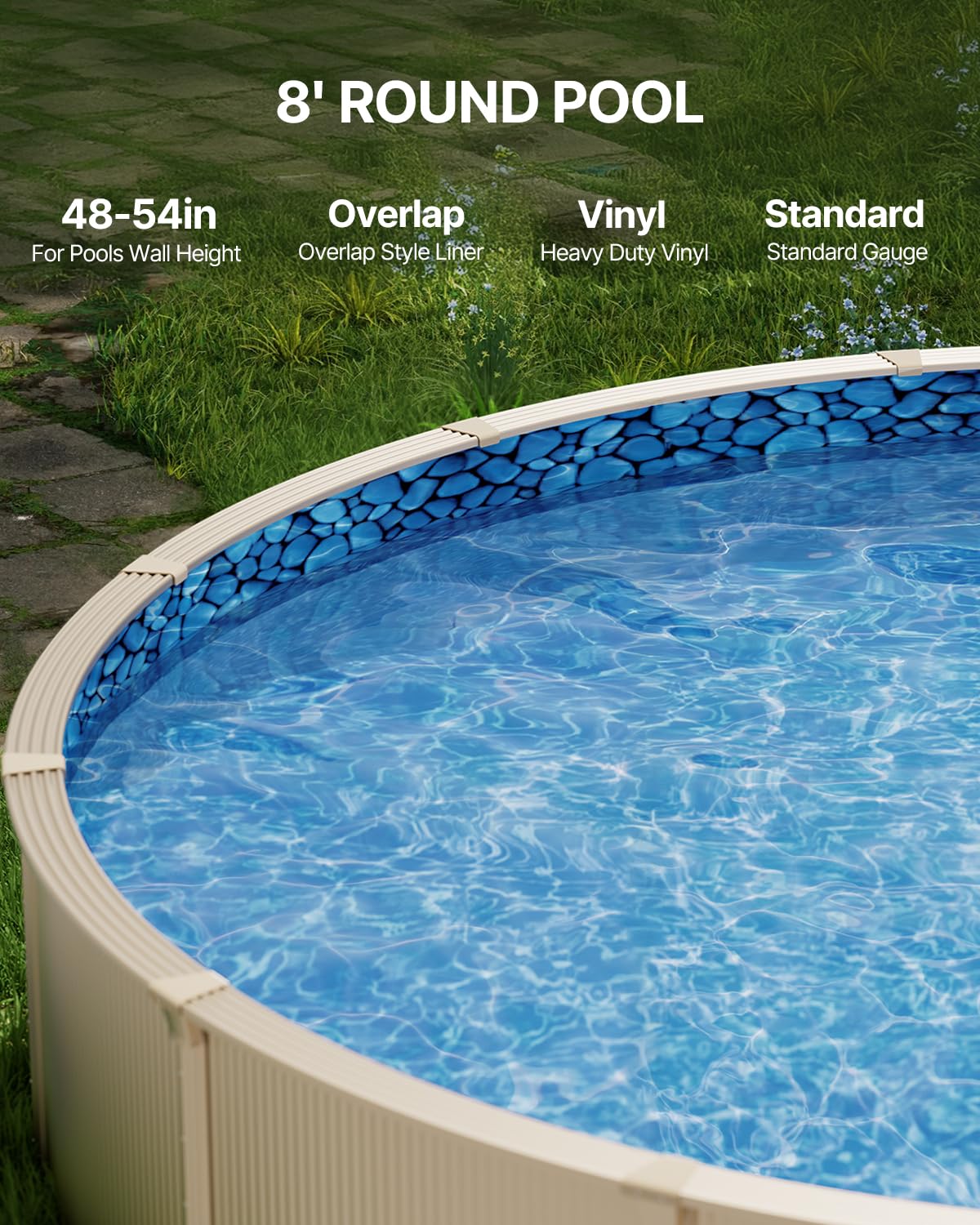 VEVOR soft cushioned pool bottom liner provides comfortable footing