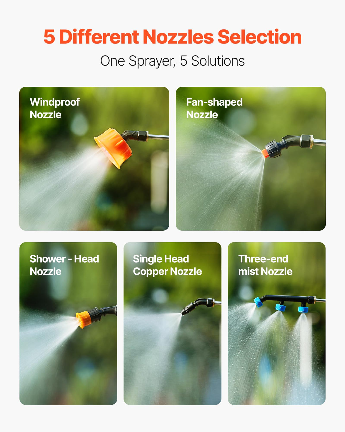VEVOR nozzle set with five tips for diverse patterns