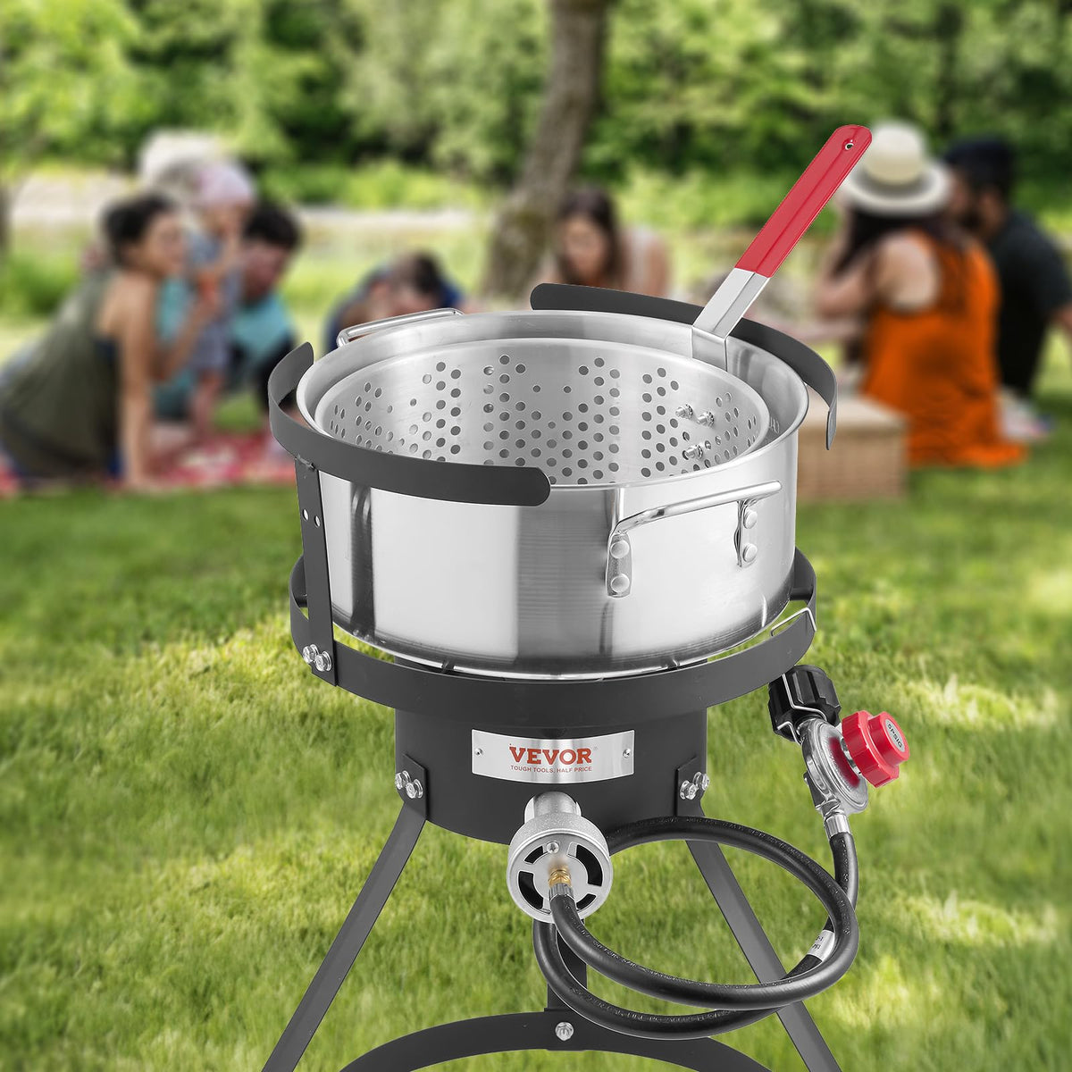 VEVOR square burner bracket providing stable frying setup