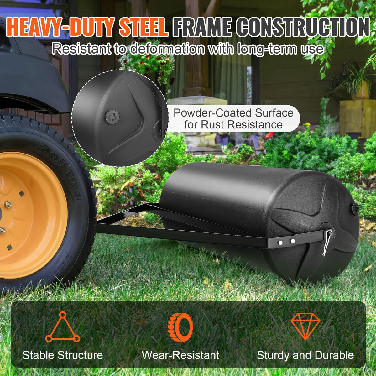 VEVOR steel-frame provides sturdy support during rolling tasks