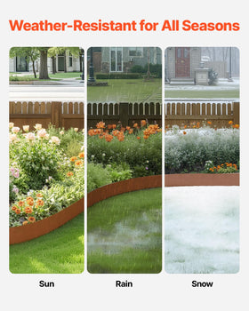 VEVOR bendable edging flexes along curved garden bed