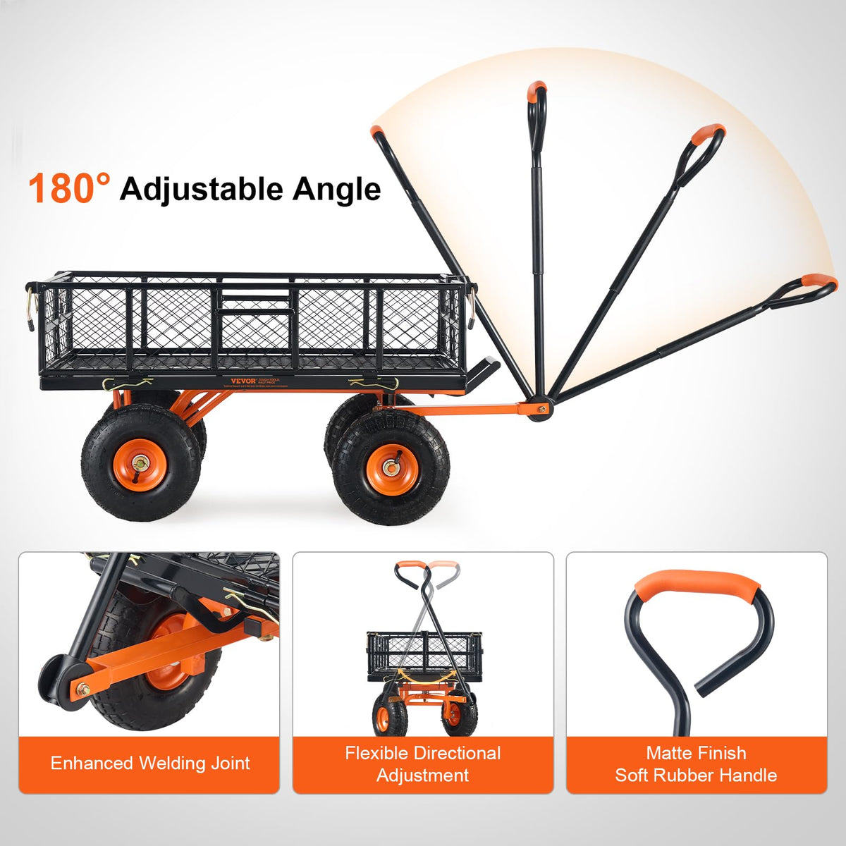 VEVOR sturdy steel frame with durable coating for long-term outdoor use.