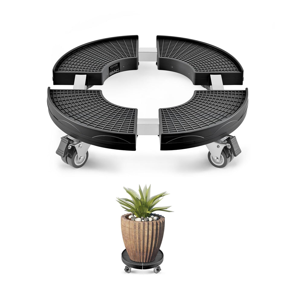 VEVOR Trash Can Dolly with 4 lockable wheels for secure indoor transport