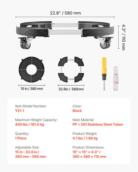 VEVOR anti-slip locks ensure stable transport