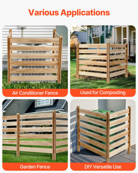 VEVOR garden privacy screen hides trash bins, adding neatness to outdoor spaces.