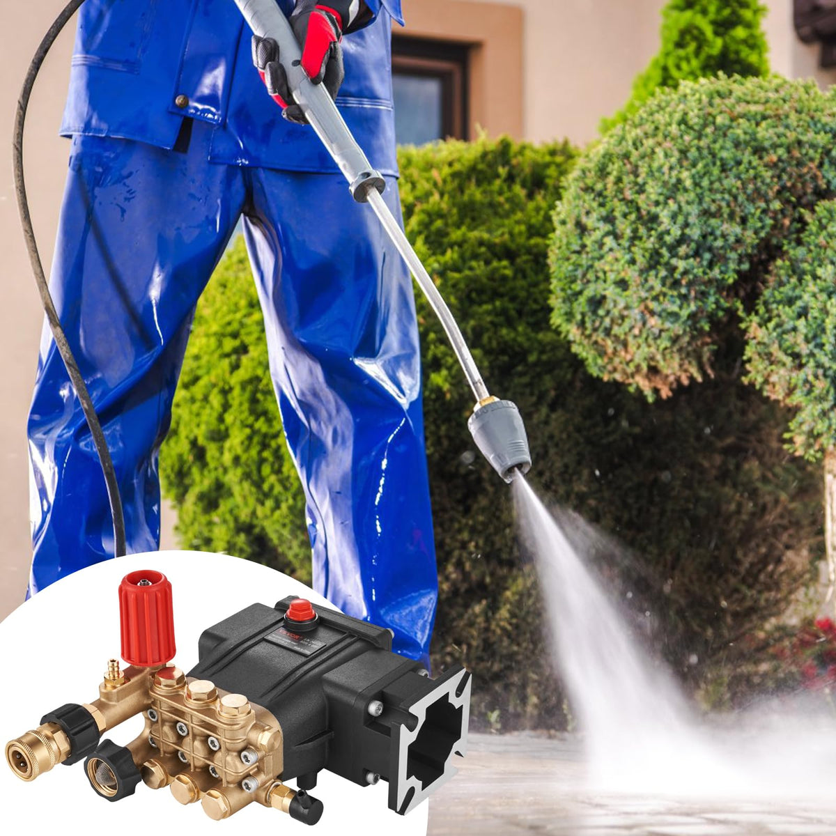 VEVOR wash system in use with new pump for efficient cleaning