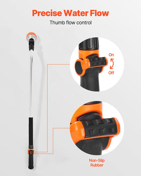 VEVOR watering wand with 3/4-inch hose threads for secure fit