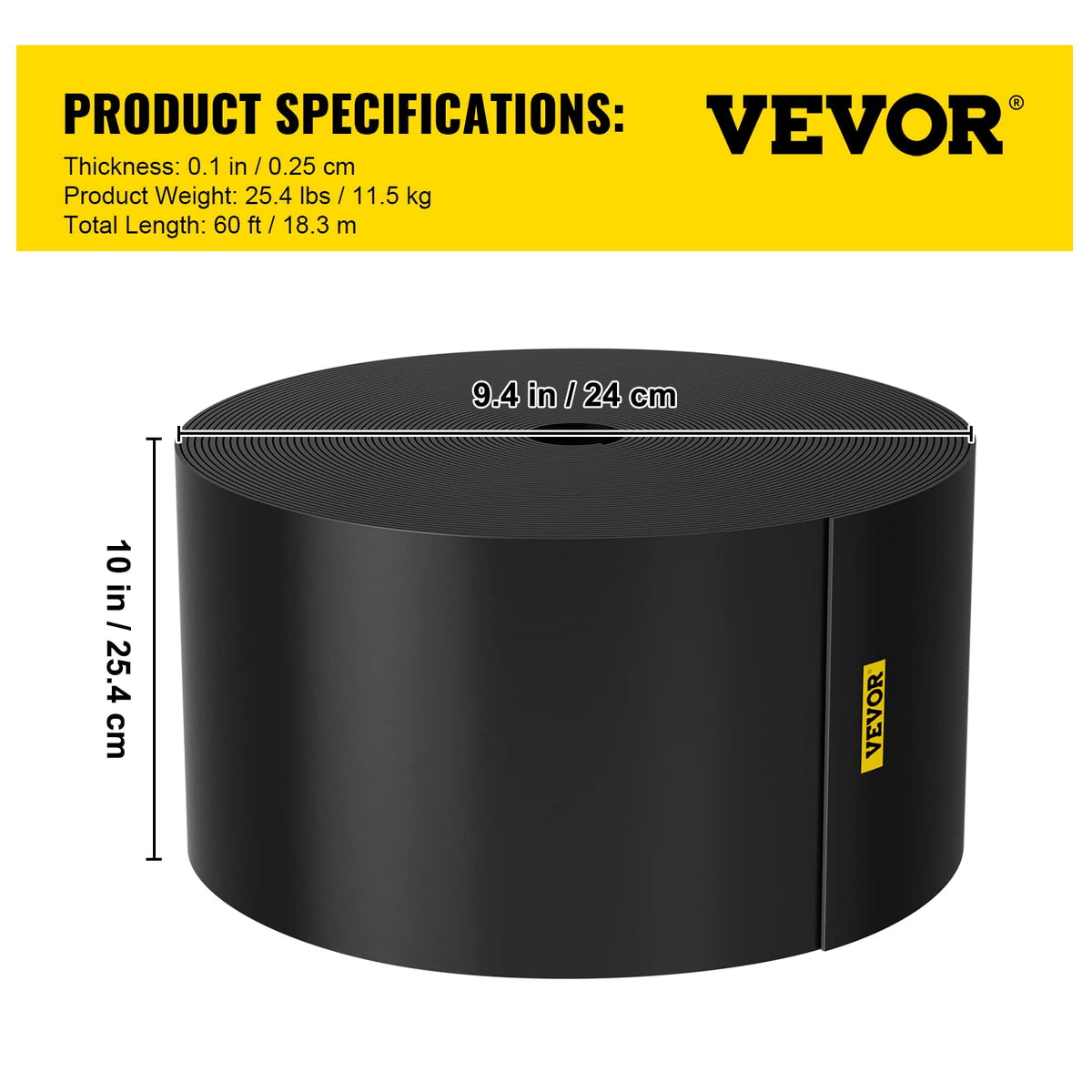 VEVOR durable edging resists weather, cracking, and fading in harsh climates.
