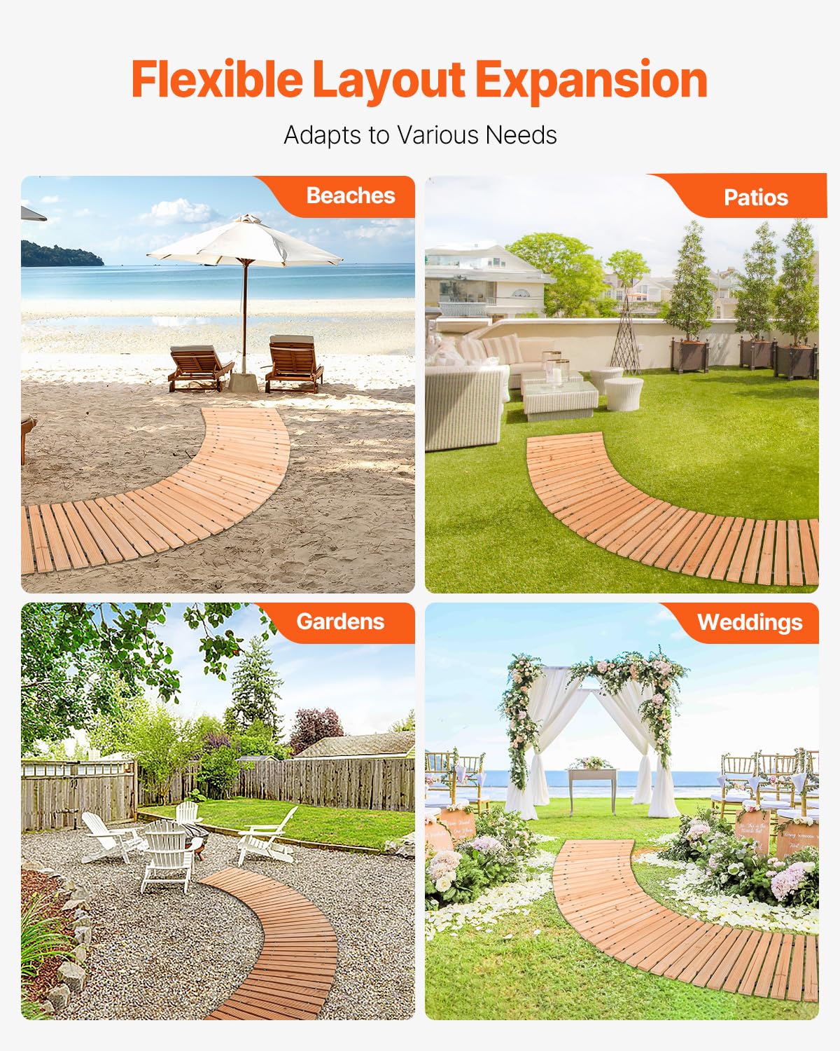 VEVOR wedding-backyard pathway enhances outdoor event aesthetics.