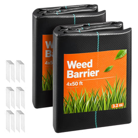 VEVOR weed barrier fabric 4x50ft roll blocks sunlight to curb weeds
