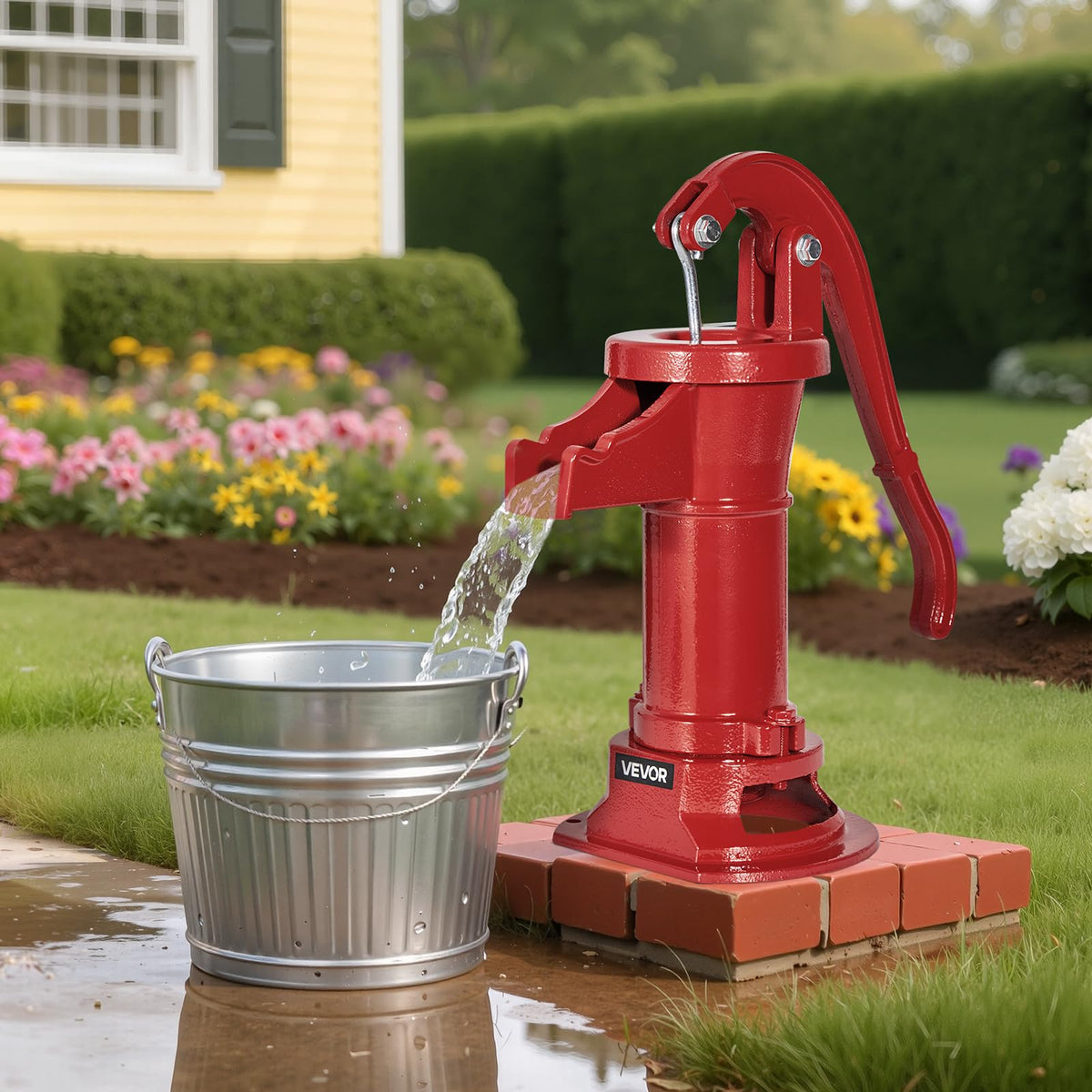 VEVOR Well Hand Pitcher Pump quick setup in minutes for garden, pond, or yard.
