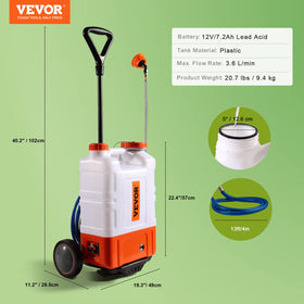 VEVOR wheeled cart with ergonomic handle reduces fatigue.