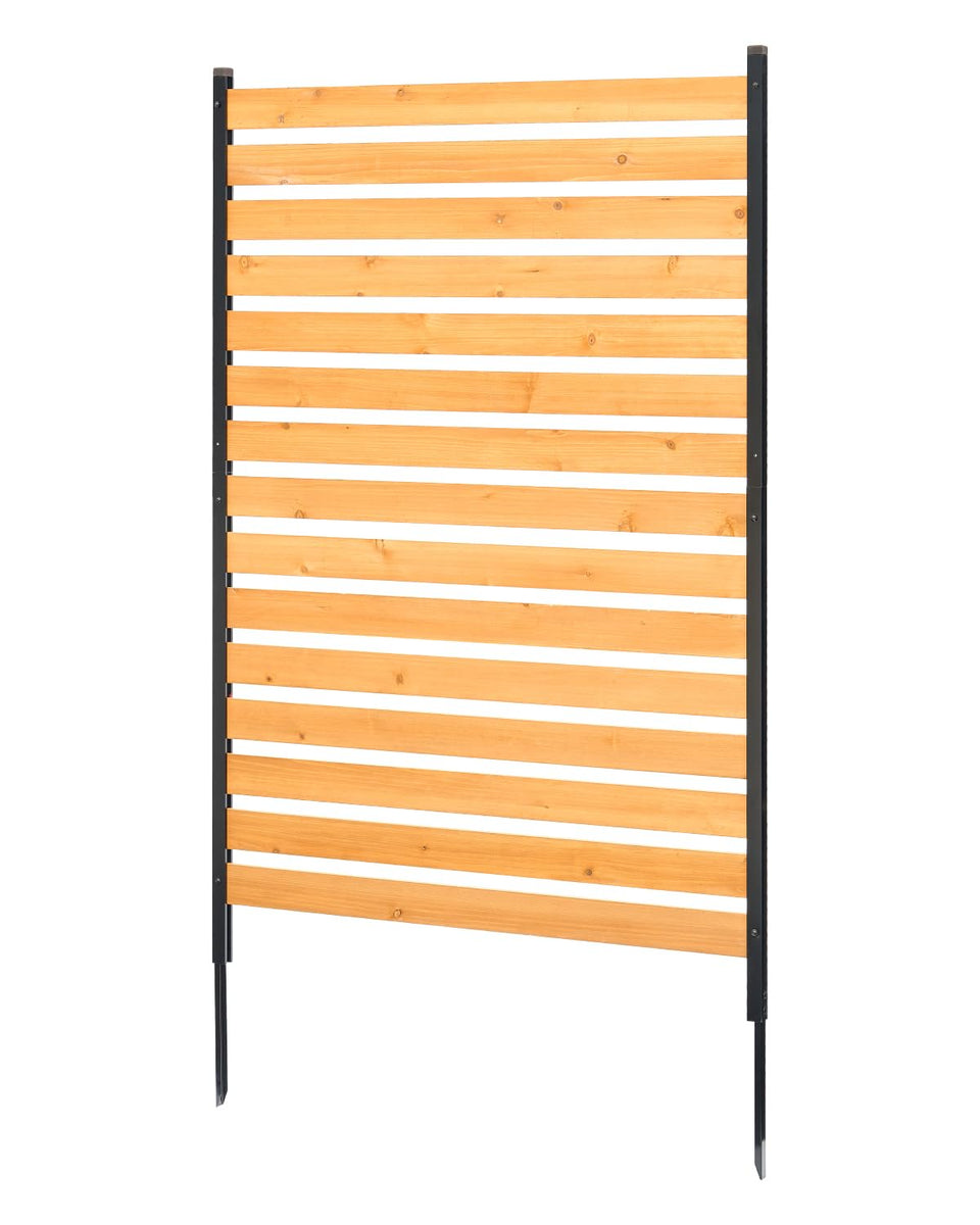VEVOR wood privacy fence panel hides outdoor equipment while adding natural style