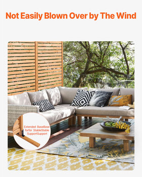 VEVOR privacy screen with hardware close-up shows durable bolts and connectors.