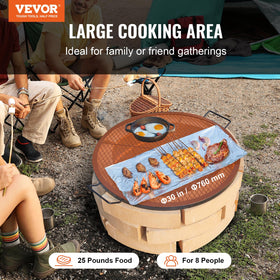 VEVOR X-Marks diamond-mesh design for even heat in outdoor cooking