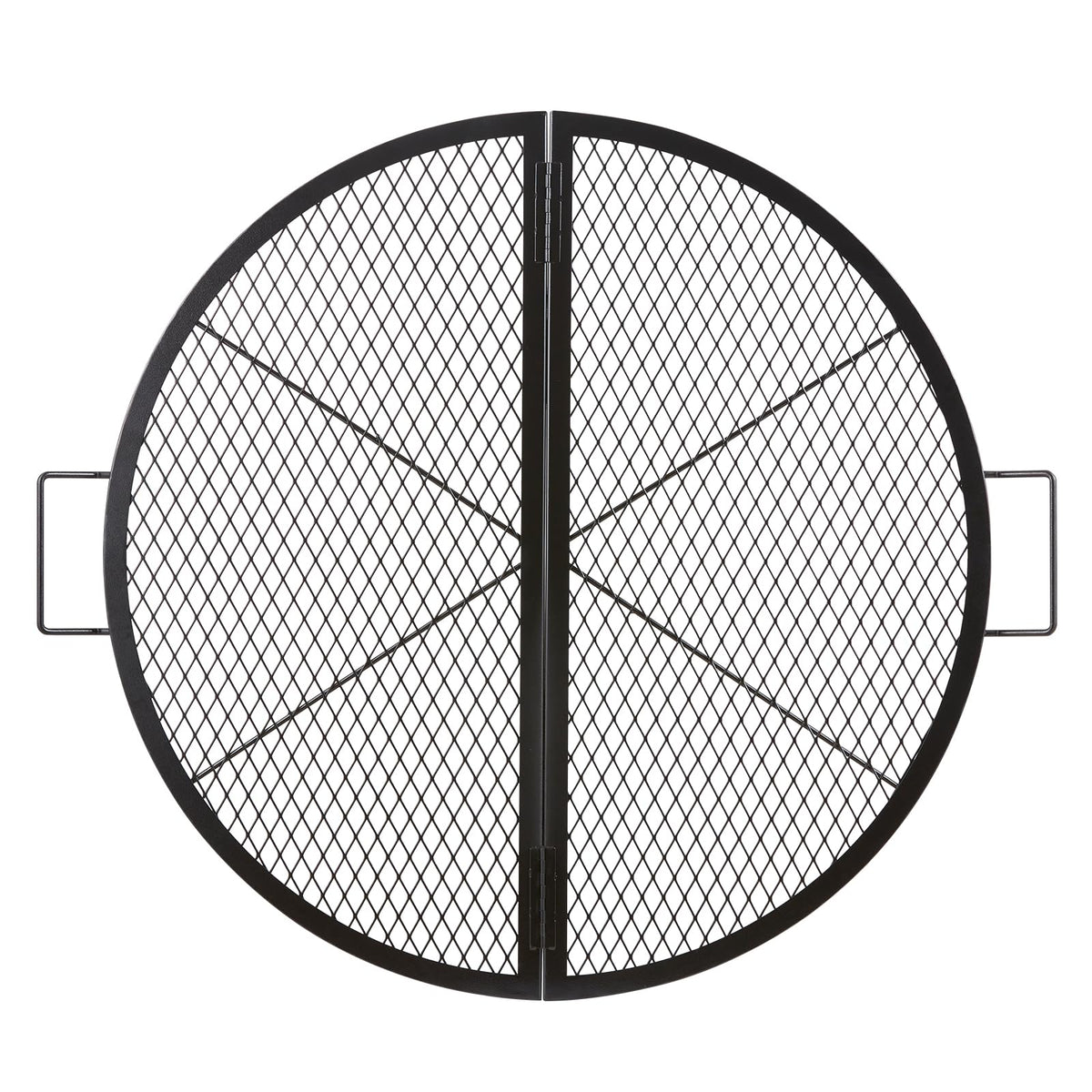 Open-air cooking with VEVOR X-Marks fire pit grate