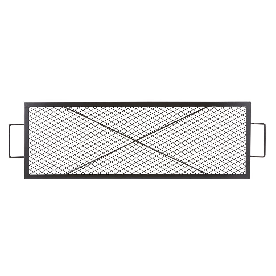 VEVOR X-Marks fire pit grate rectangle cooking area ideal for group meals