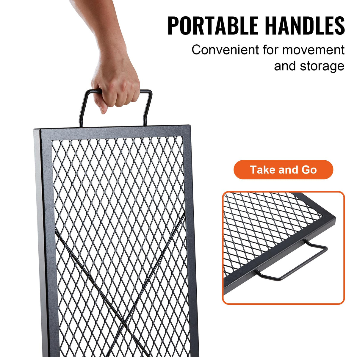 Load capacity up to 44 lbs demonstrated on VEVOR X-Marks grate
