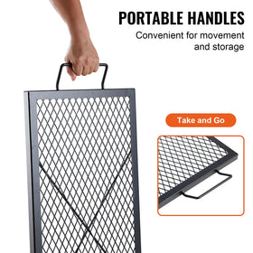 Load capacity up to 44 lbs demonstrated on VEVOR X-Marks grate