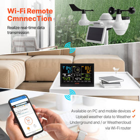 Wi-Fi connection enables remote weather data on your smartphone