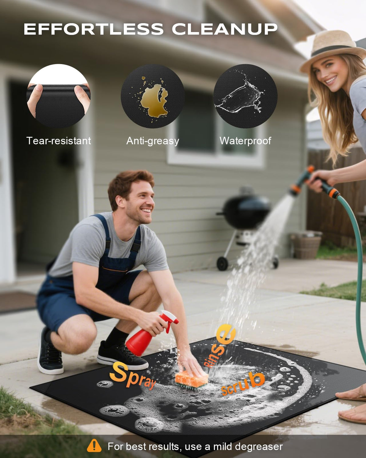 Vewaci portable ground protector folds for camping, tailgating, and picnics.