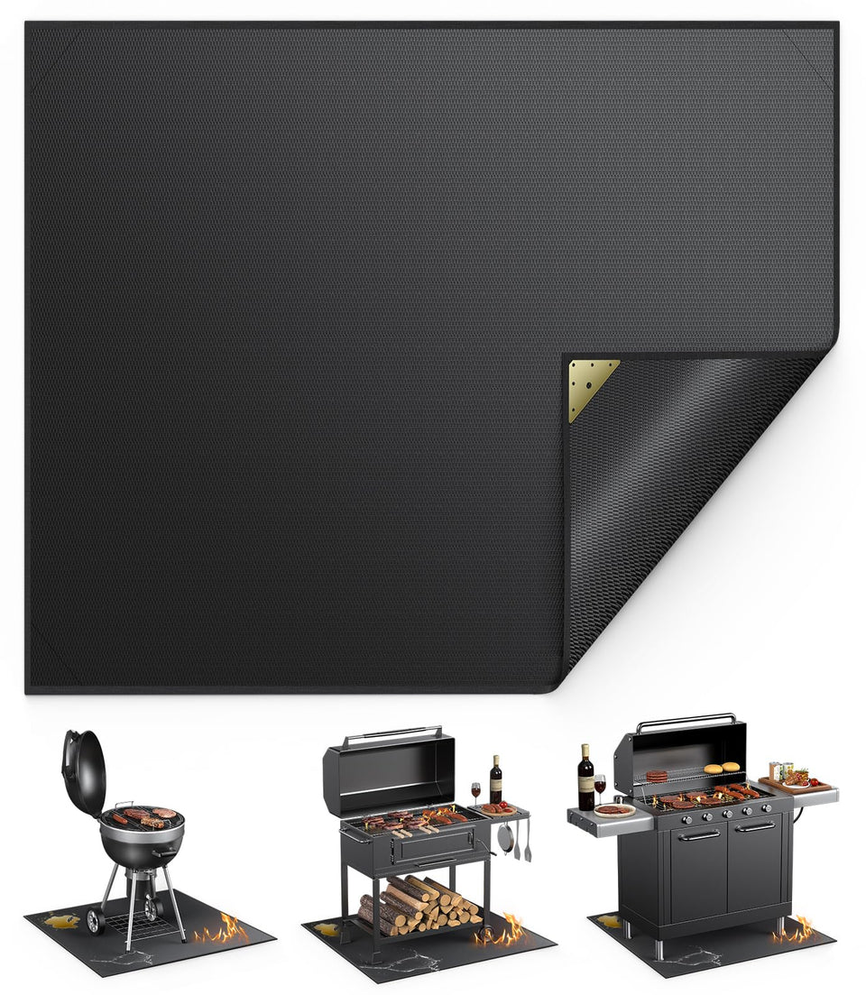 Vewaci under grill mat 48x40 covers surfaces to protect decks from heat and spills.