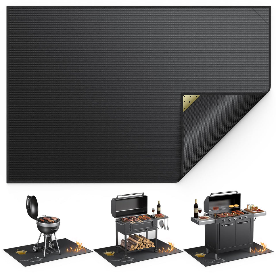 Vewaci under grill mat spread full coverage protecting deck from heat and grease