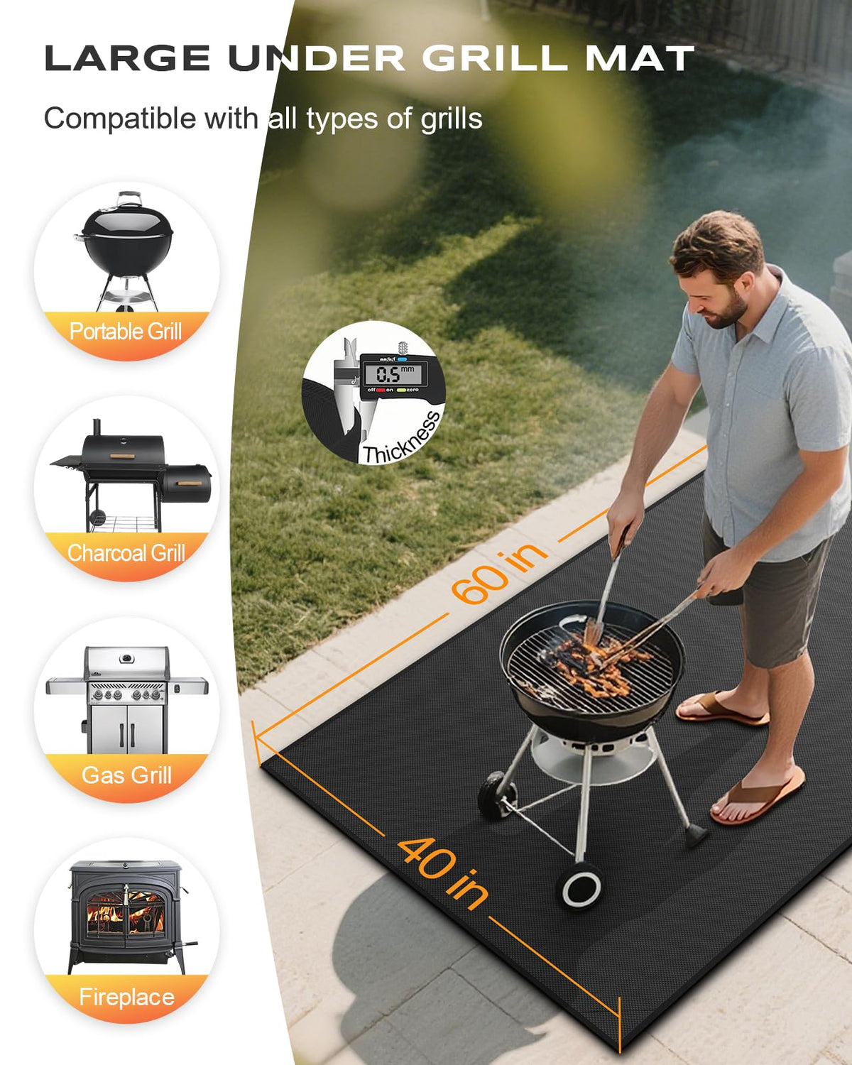 Vewaci mat folded for portable storage during camping