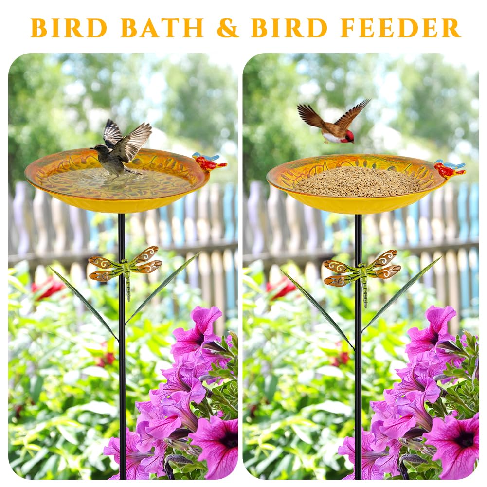 VEWOGARDEN bird bath rim birds detail enhancing wildlife appeal