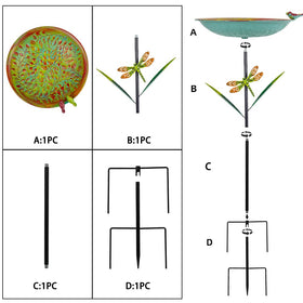 VEWOGARDEN bird bath is easy to assemble without tools for quick setup.