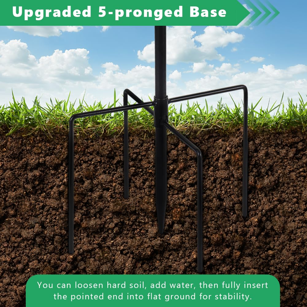 VEWOGARDEN bird bath uses rust-resistant coating for weather-ready outdoor decor.