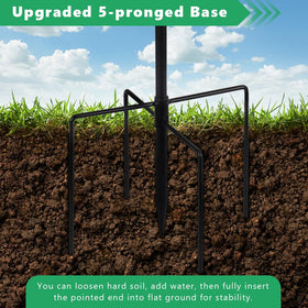 VEWOGARDEN bird bath uses rust-resistant coating for weather-ready outdoor decor.