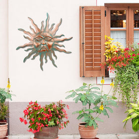 VEWOGARDEN bronze radiating borders highlight sunburst design for focal wall decor