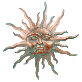 VEWOGARDEN metal sun wall art with inviting face detail for outdoor decor