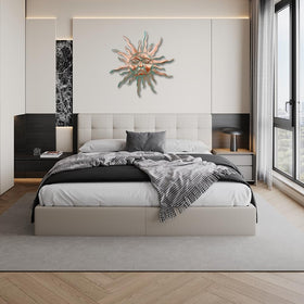 VEWOGARDEN welcoming expression serves as a strong focal point above sofa