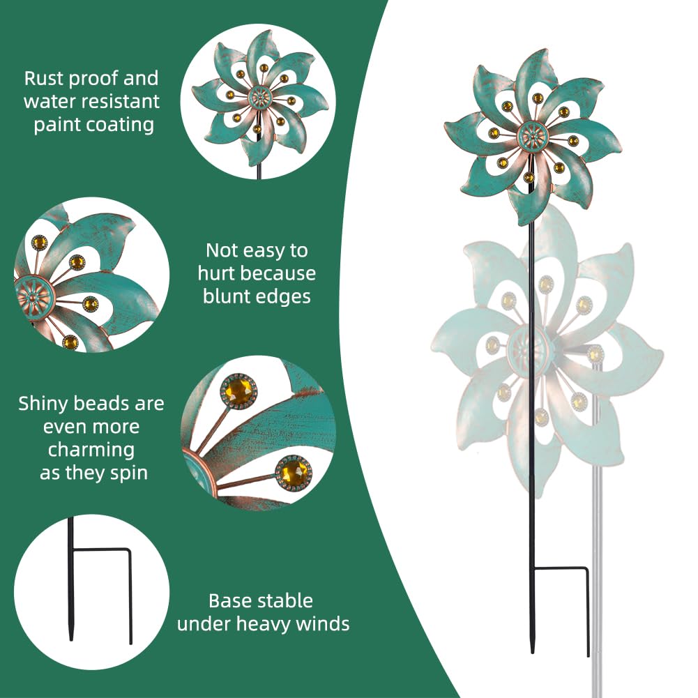 VEWOGARDEN wind spinner color spin creates vibrant focal points in any yard.