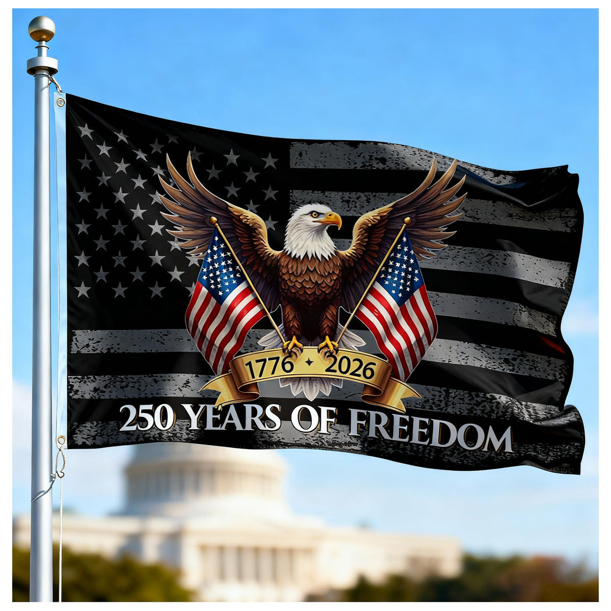 Veworn 250th anniversary flag for front door with vibrant colors and durable outdoor display