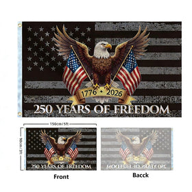 Veworn 250th anniversary flag for porch display with reinforced stitching against weather