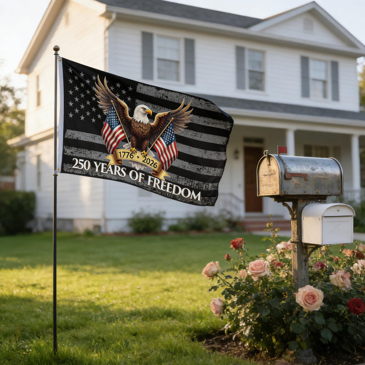 Veworn 250th anniversary flag yard decor for standout outdoor celebration