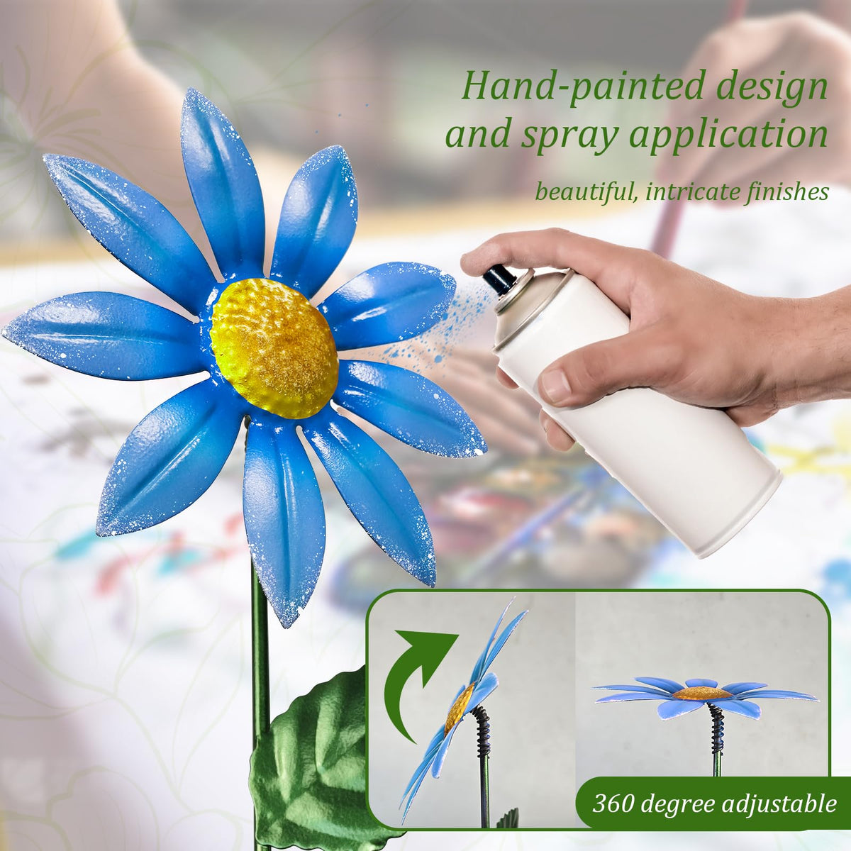 Vexercisehoop yard art decor suitable for spring and outdoor spaces