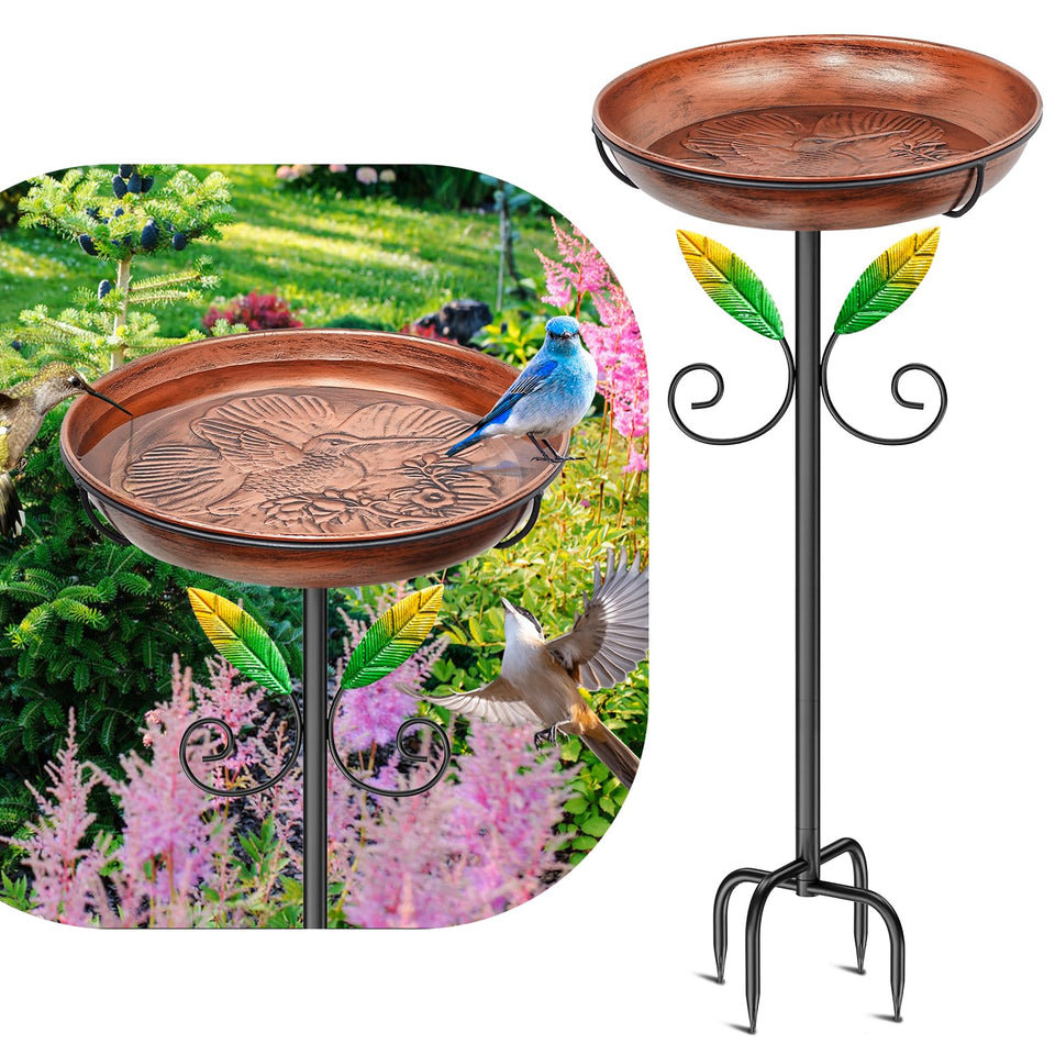 VeyFolzin.st dragonfly relief bird bath invites birds to visit your garden.