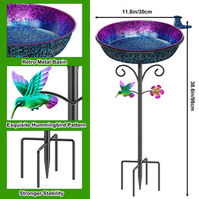VeyFolzin.st outdoor freestanding birdbath stands sturdy for year-round garden use.