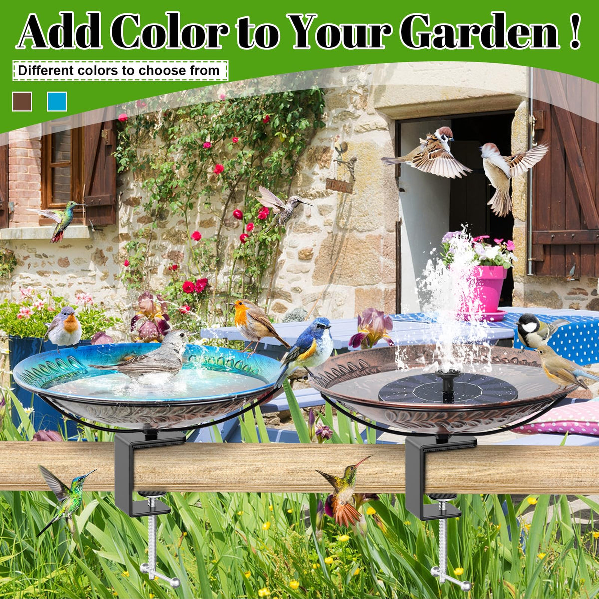 VeyFolzin.st multifunctional tray works as a bird bath or feeder