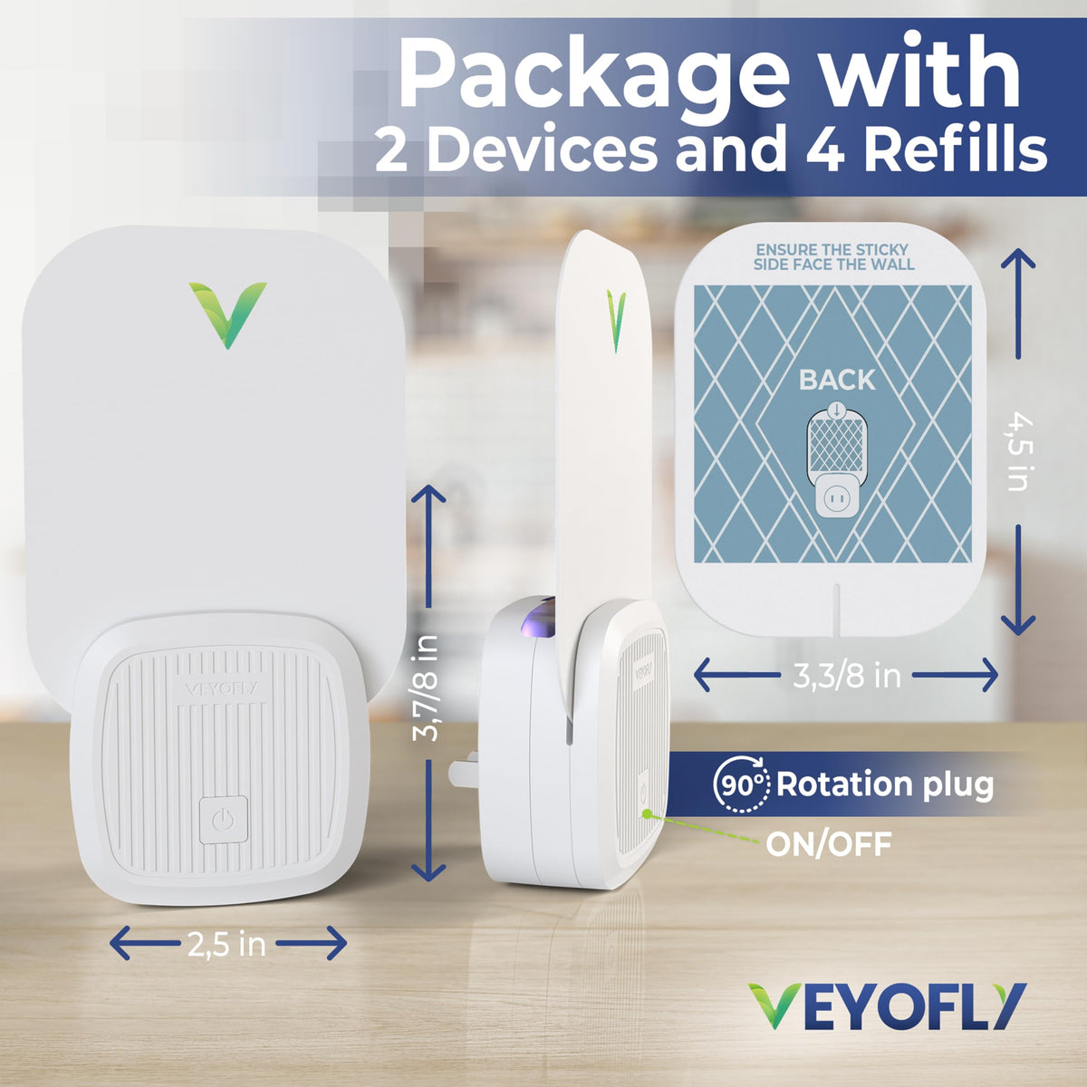 VEYOFLY bug zapper light attracts insects without glare