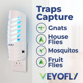 VEYOFLY adhesive cards trap insects odorlessly for a tidy room