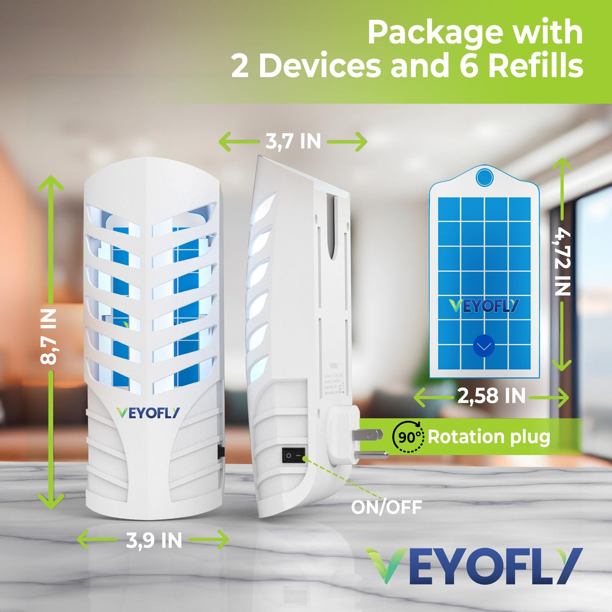 VEYOFLY energy-efficient operation supports 24/7 use in homes