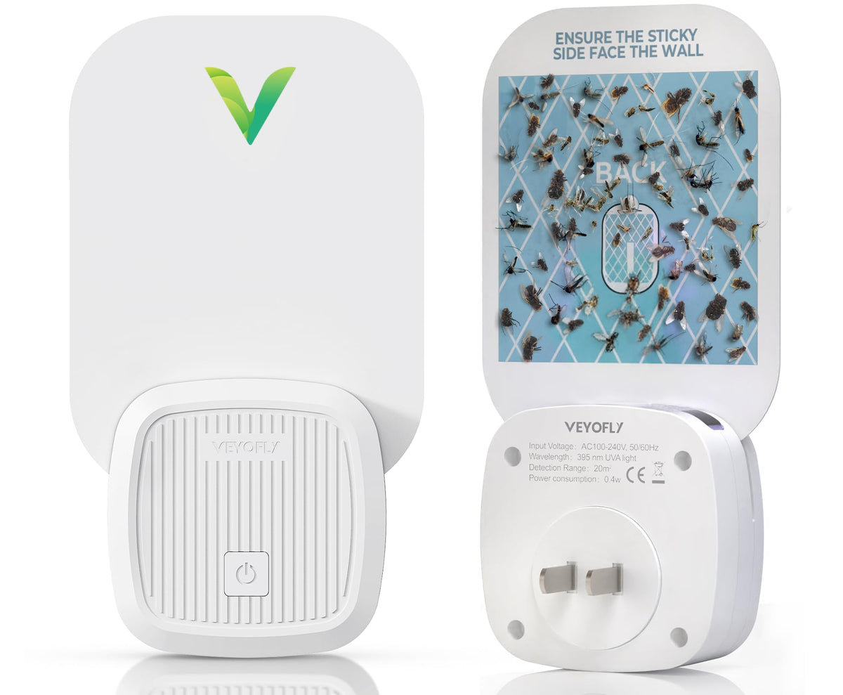 VEYOFLY indoor fly catcher device attracting insects and trapping them on adhesive card