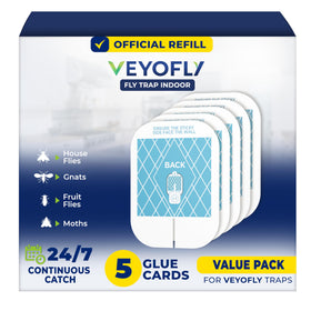 VEYOFLY indoor fly trap refill pack ready for quick plug-in replacement and continuous control